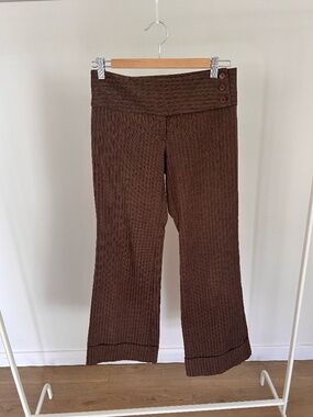 Brown flair striped pants